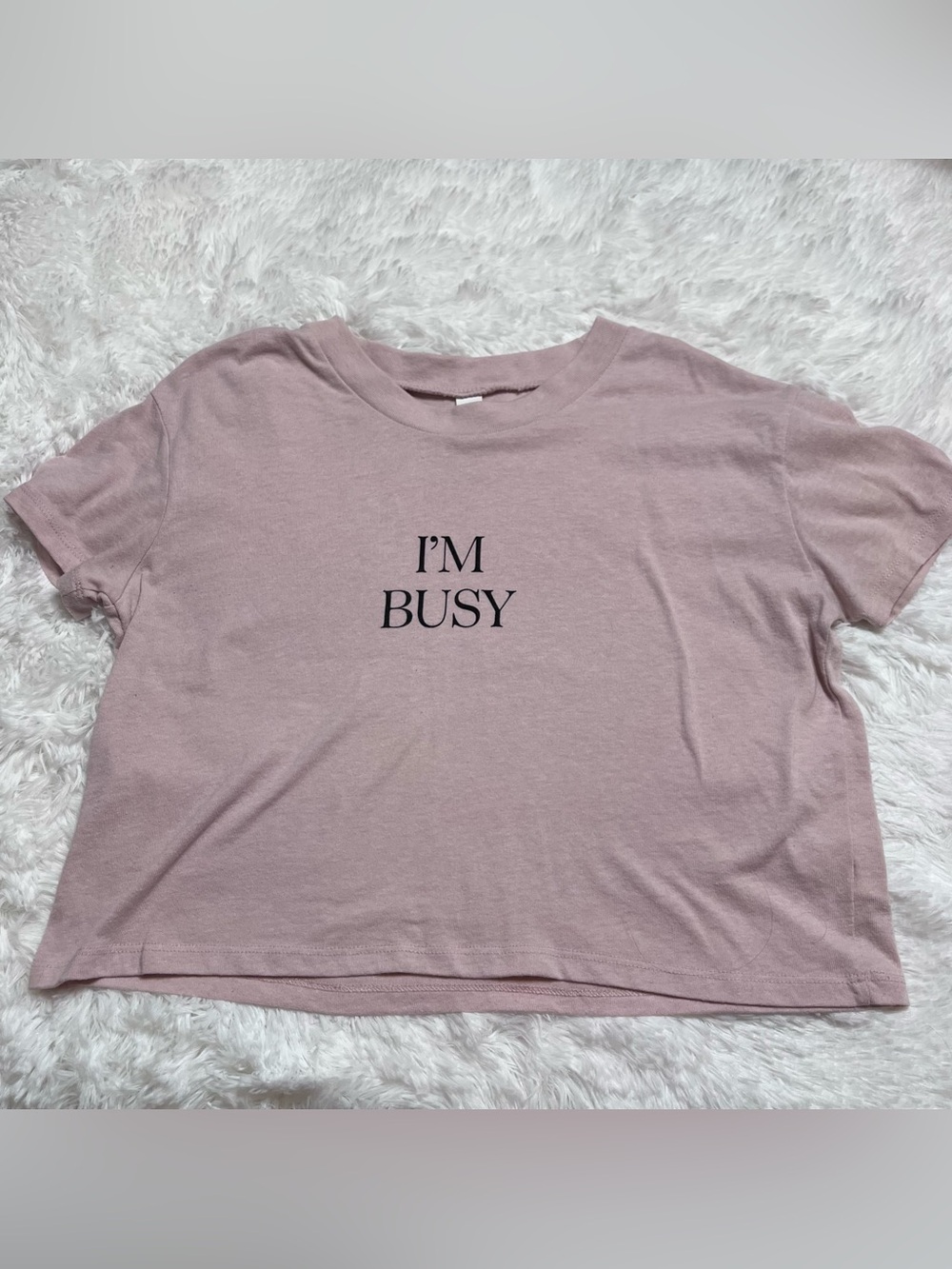 Uncommon James "I'M BUSY" Crop top